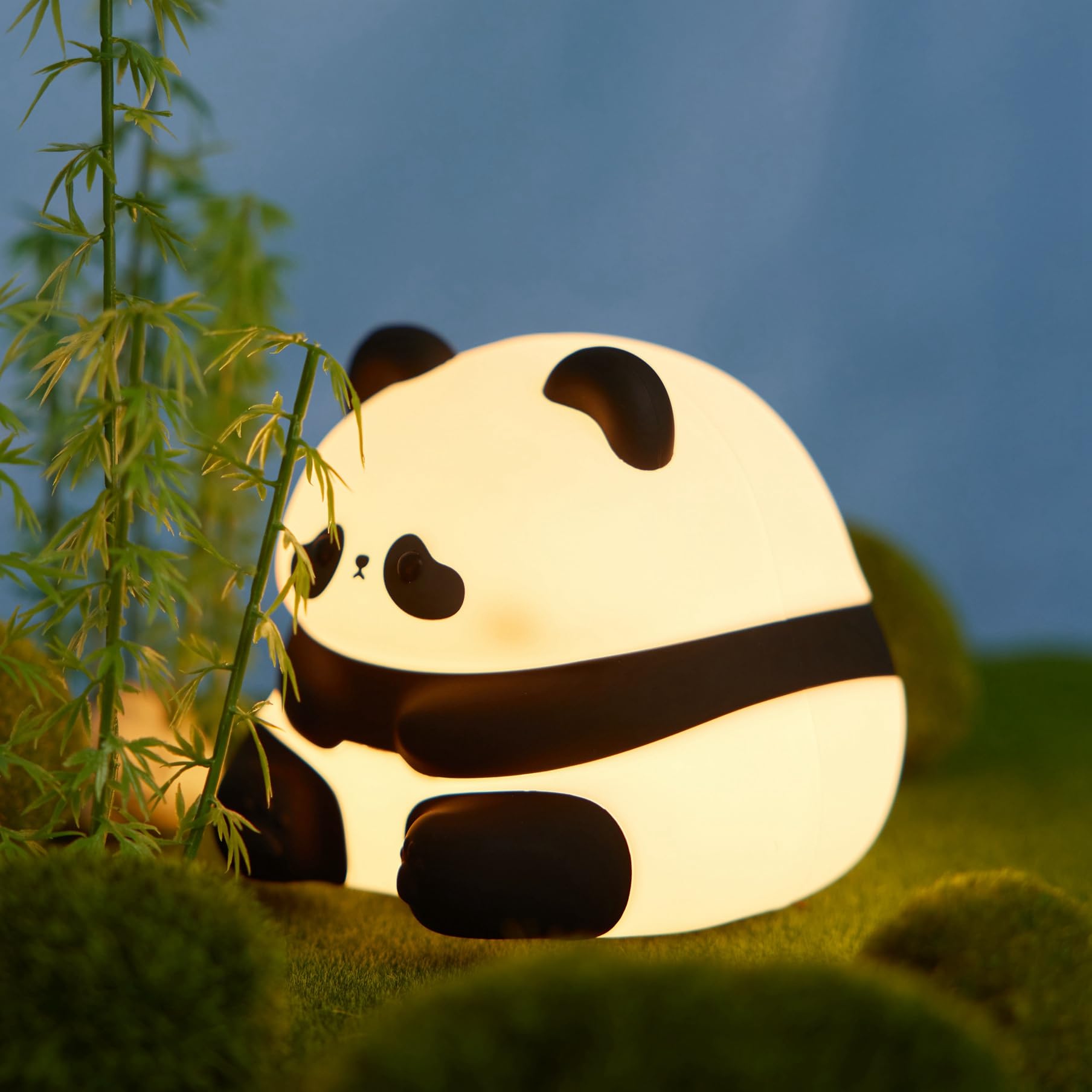 Photo 1 of DREAMING MY DREAM Cute Panda Night Light, LED Squishy Novelty Animal Night Lamp, 3 Level Dimmable Nursery Nightlight for Breastfeeding Toddler Baby Kids Decor, Cool Gifts for Kids