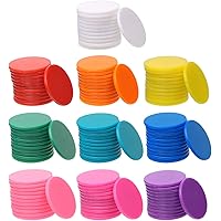 Shapenty 10 Colors Small Plastic Learning Counters Disks Chip Counting Discs Markers for Math Practice and Poker Chips Game T
