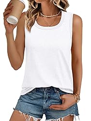 AUTOMET Womens Loose Fit Casual Flowy Tank Tops
