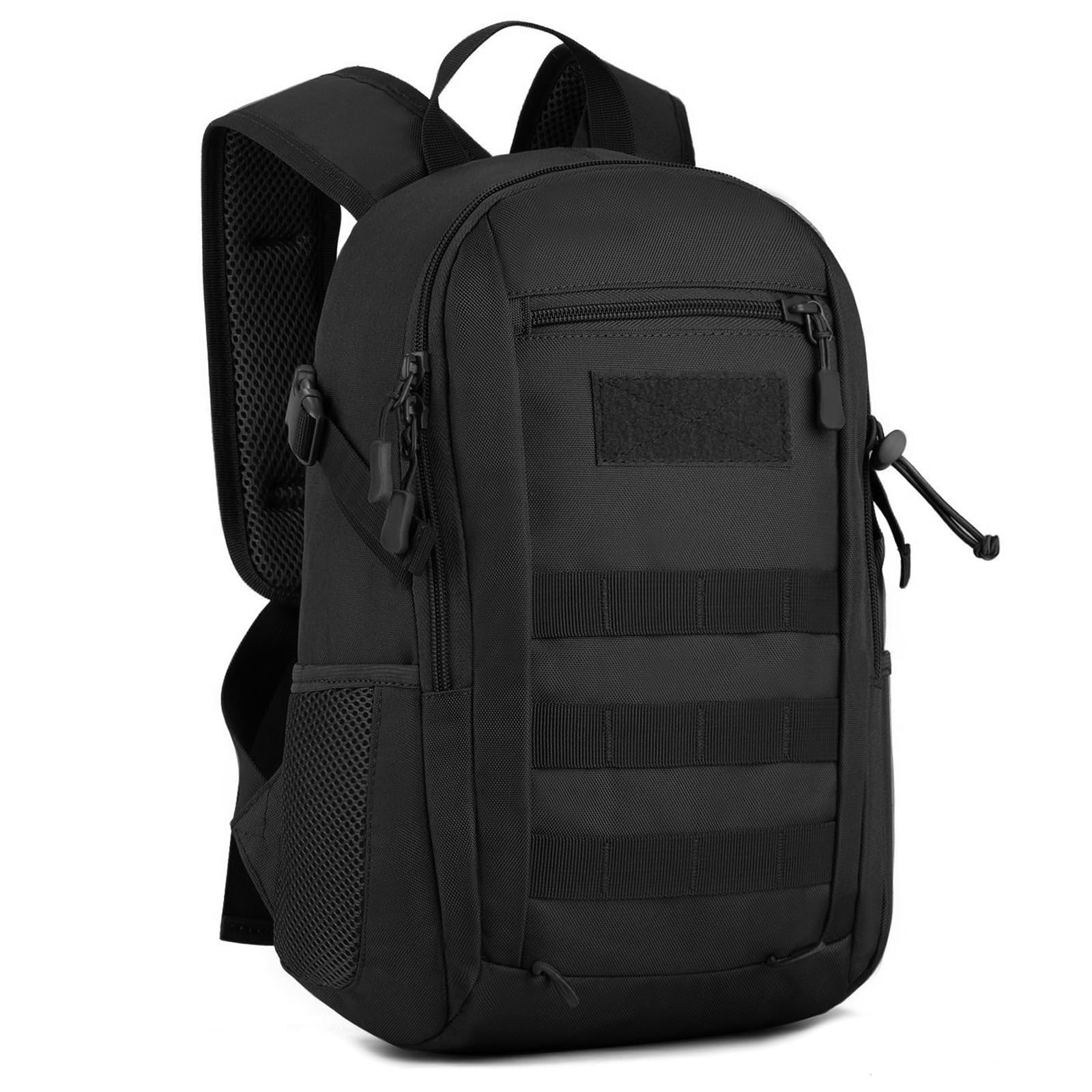 Explokit Small Tactical Backpack 10L 20L 30L Military Rucksack Water Repellent Molle Student School Daypack for Trekking Travelling Hiking Camping (#10L-Black)