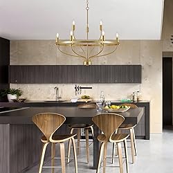 Widluth 30" Modern Gold Chandelier Light Fixture