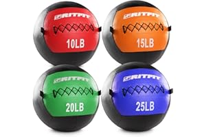 RitFit Medicine Ball / weight ball / Soft Medicine Ball / Wall Medicine Ball / Soft Wall Ball / Wall Ball set/ Medicine Balls for Exercise and Conditioning Workouts, Fitness Gym Equipment for Core Training and Cross Training (5/10/15/20/25/30 lbs)