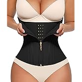FeelinGirl Waist Trainer for Women Tummy Control Corset Waist Cincher Body Shaper Sport Workout Fajas Postpartum Zipper
