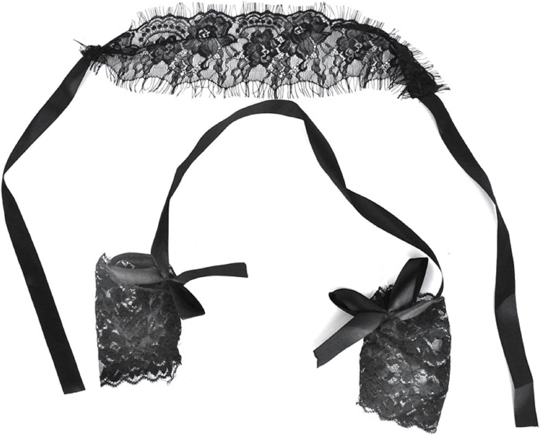 LOVE FOR DANCE Couples Sex Roleplay Flirting Erotic Lace Eye Mask Cuff Set
