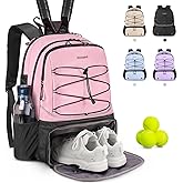 Arcoyard Tennis Bag Holds 2 Rackets, Professional Tennis Bags for Women, Tennis Backpack with Ventilated Shoe Compartment