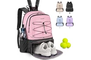 Arcoyard Tennis Bag Holds 2 Rackets, Professional Tennis Bags for Women, Tennis Backpack with Ventilated Shoe Compartment