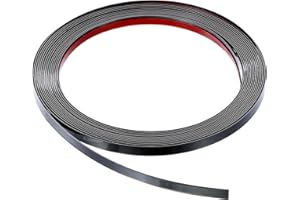 PATIKIL Wall Trim Molding 16.4ft x 0.24in, Flexible Peel and Stick Mirror-Like Finish Trim Stainless Steel Self-Adhesive Meta