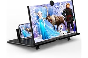 MAITER 20" Screen Magnifier -3D HD Mobile Phone Magnifying Projector Screen Enlarger for Movies, Videos and Gaming – Foldable Phone Stand Holder with Screen Amplifier–Compatible with All Smartphones