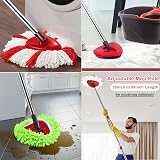 Sgizoku Red Spin Mop Head Base with Handle for Vileda Turbo Spin 2in1 3in1 view 7