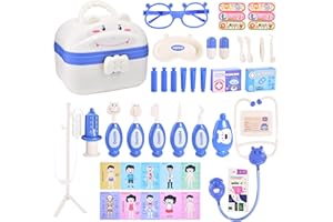 CASRRA High Durability Cute Hippo Medical Toy Set, Suitable for Children Over 3 Years Old, Toddler Dentist Role Play, Sturdy Blue Accessories, Imaginative Play, Conquer Doctor's Fears.