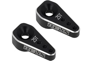 MEUS RACING SCX24 Servo Arm 25T Servo Horn for High Torque Micro Servo SCX24 1/24 RC Crawler Upgrades Parts, 2pcs, Not for Stock Servo
