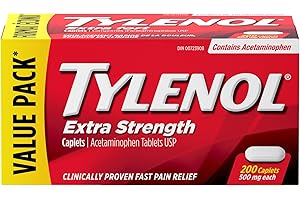 Tylenol Extra Strength, VALUE PACK For Pain Relief, Headache Relief, and Reducing Fever, 500 mg Acetaminophen 200 Caplets