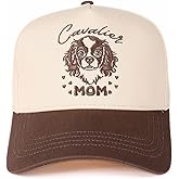 InnoBeta Cavalier King Charles Dog Gifts Cap, Funny Adjustable Embroidered Hat for Dog Mom on Mother's Day, Birthday, Christmas Beige-Brown