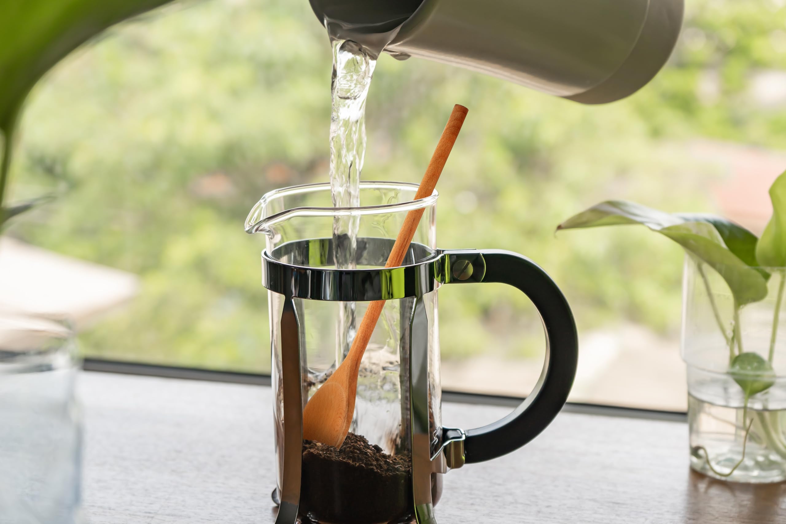 Photo 1 of *- similar item** no spoon*Long handled bamboo spoons for French press; 2 pieces that are eco-friendly, compostable, and reusable, 9 inches long