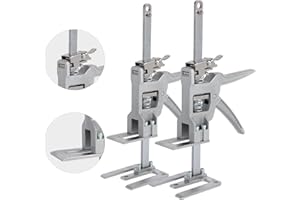 ZEMIRO CHARGE 2 Pack Labor-Saving 12 Inch Portable Furniture Lifting Jacks, 400lbs Load Capacity, Multifunctional Hand Lifter Tool for Cabinets, Doors, and Furniture Installation