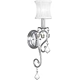 Livex Lighting 6301-91 Newcastle Brushed Nickel Wall Sconce , White