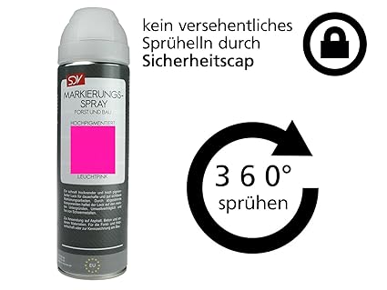 (EUR 9,98/L) SDV Forst Markierungsspray Leuchtpink Markierungsfarbe Bau Farbe