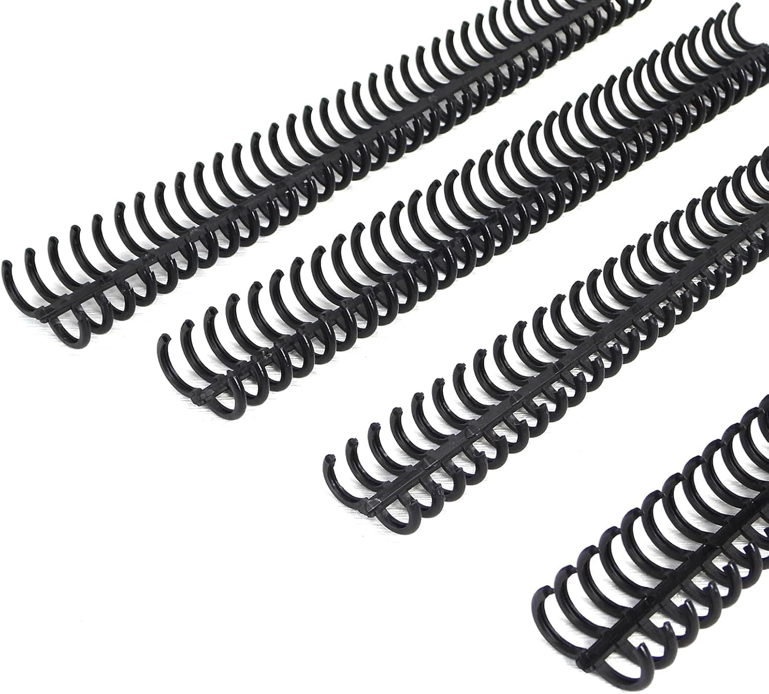 RAYSON Click Binding Spines, 75 Sheets Binding Capacity, A4, 12mm, 34 Ring, Black, Pack of 30