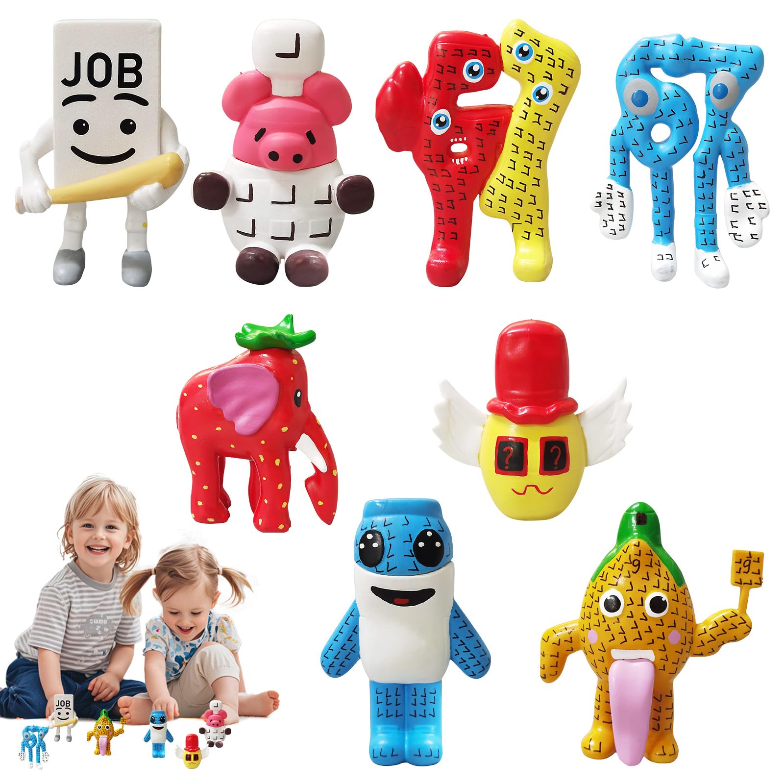 8PCS Italian Brainrot Figures Set Brainrot Toys Cute Italian Toy Collectible Action Figures Steal a Brainrot Funny Stuffed Gifts Desk Toys for Kids Adults Creative Themed Decor Gift for Fans Ages