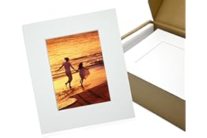 Acid Free 11x14'' White Mat Board Show Kit for 8x10'' Artworks or Pictures