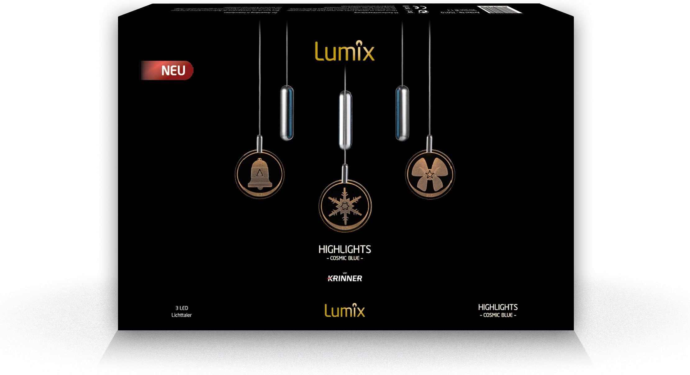 KRINNER Lumix Highlights 76020 Wireless LED Acrylic Glass Timer Cosmic Blue