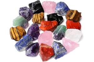 ZHIYUXI 1lb Multicolor 2" Amethyst Rose Quartz Rough Stones Crystals Raw Crystal Bulk Large Crystals and Stones Gemstones Natural Tumbling Rocks for Meditation, Fountain Rocks, Wire Wrapping, Cabbing