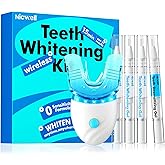 Nicwell Teeth Whitening Kit for Sensitive Tooth: 3 x 35% Carbamide Peroxide Gel & 1 Safe Remineralizing Pen - Teeth whitening LED light for Glow Gen Aged 18-34 - Oral Care for Dentist Office Daily use
