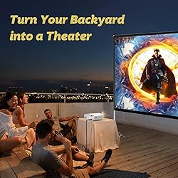 Projector Screen with Stand, 100 inch Outdoor Movie