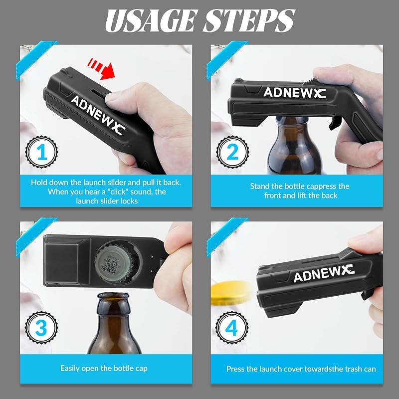 Flaschenöffner Pistole, ​​Cap Gun Bieröffner Tool für Bar Party 2Stk