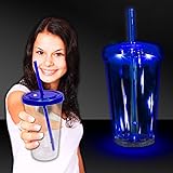 Blue LED and Light-Up Double Wall Cup-16oz