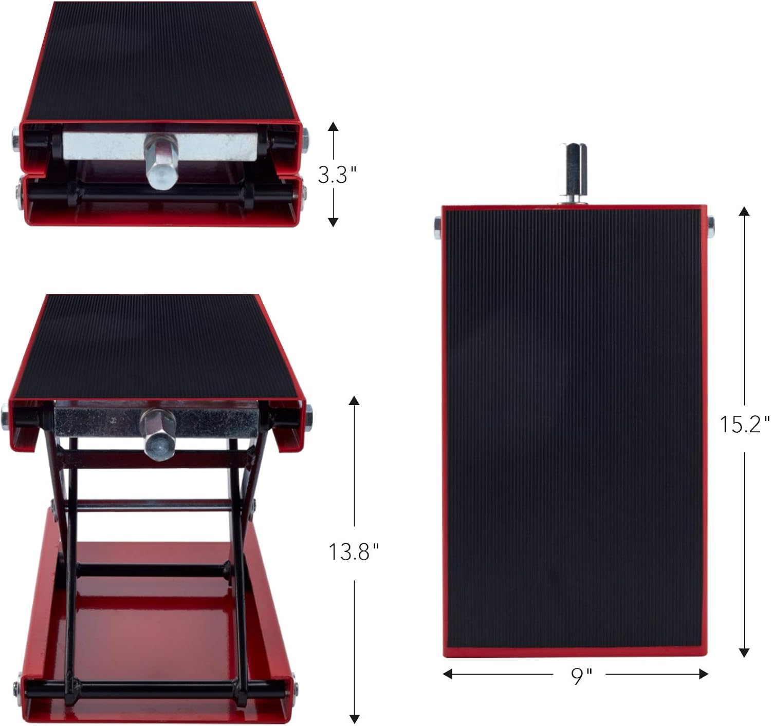 Motorcycle Center Scissor Lift Jack with 413 Inch Height Range Orion