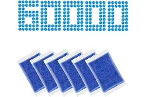 TANSAR Gel Ball Blaster Ammo Splat Refill(7-8 mm,6 Packs,10,000 Pieces Per Pack), 7.5mm Blaster Bullets, Compatible with Gel Ball Blaster, Blue Colour, for Ages 14+