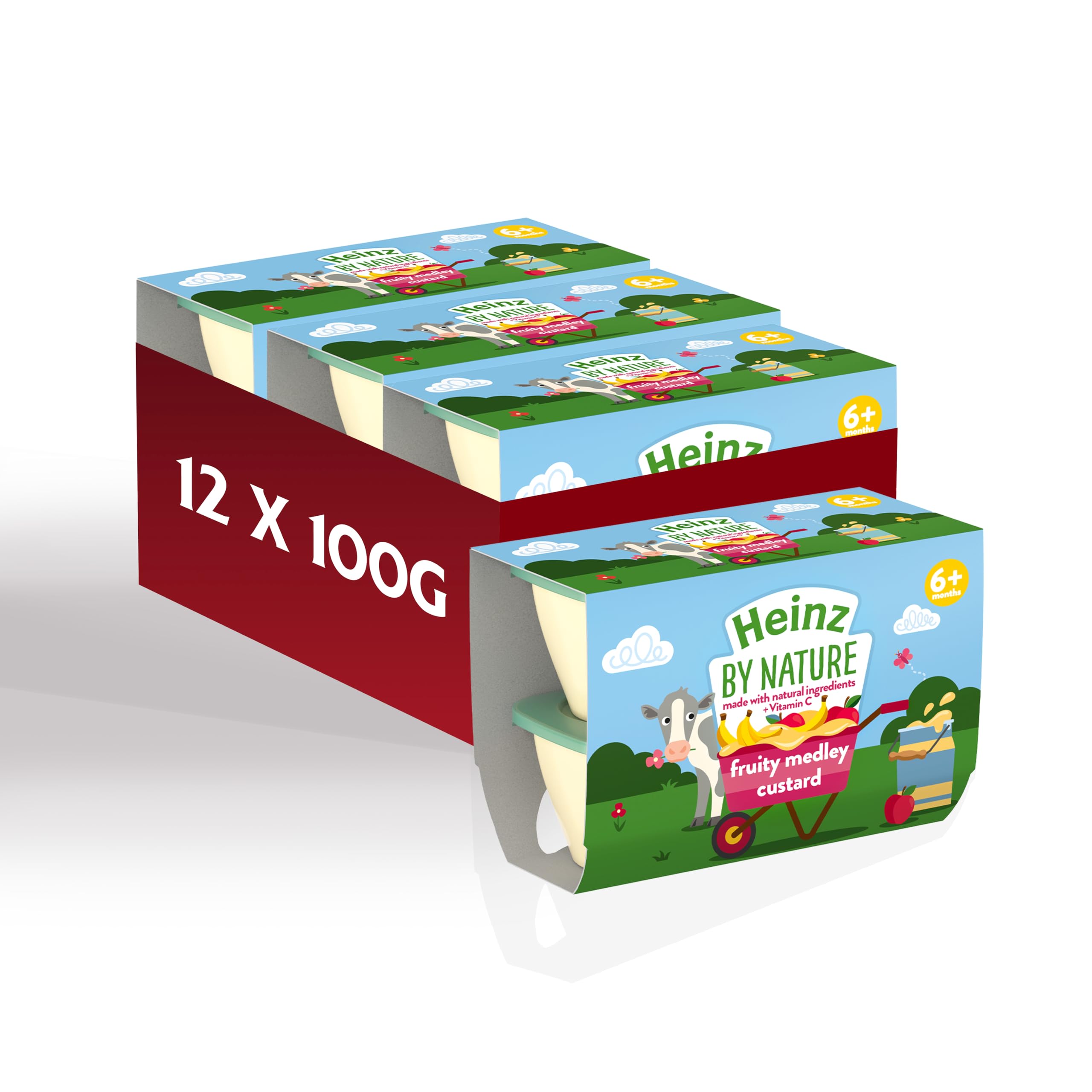Heinz Baby Food Fruity Custard Dessert Pots 12x100g