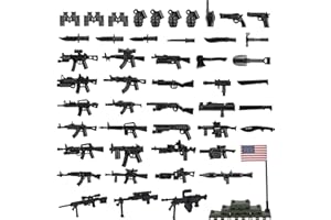 VICVIK Weapons Pack Military Weapons Accessories WWII Soldier Model Toys Military Equipment Battle Blocks Bricks Children's Toys, Compatible with Mini Figure Brick Toy for Boys Age 3＋
