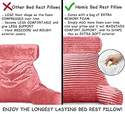 Homie Reading Pillow with Reading Light and Wrist