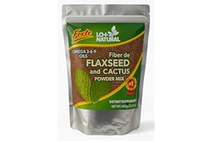 LO+NATURAL Linaza con Nopal Forte – 8 oz – 100% Natural Flaxseed & Nopal Cactus Powder – Fiber-Rich Digestive Support – Ground Blend Dietary Supplement – Vegan & Non-GMO