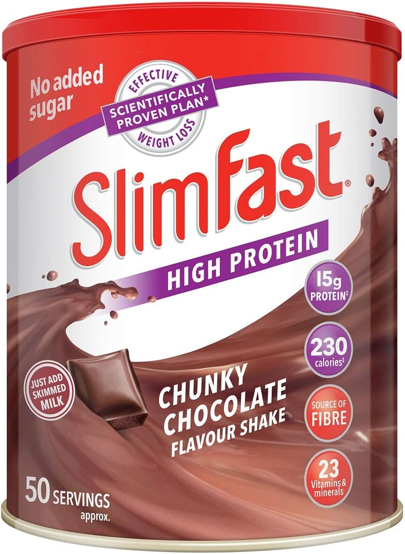 SlimFast Meal Shake ÿ? Chocolate Flavour, new recipe, 50 servings, Lose weight and keep it off, Packaging may vary