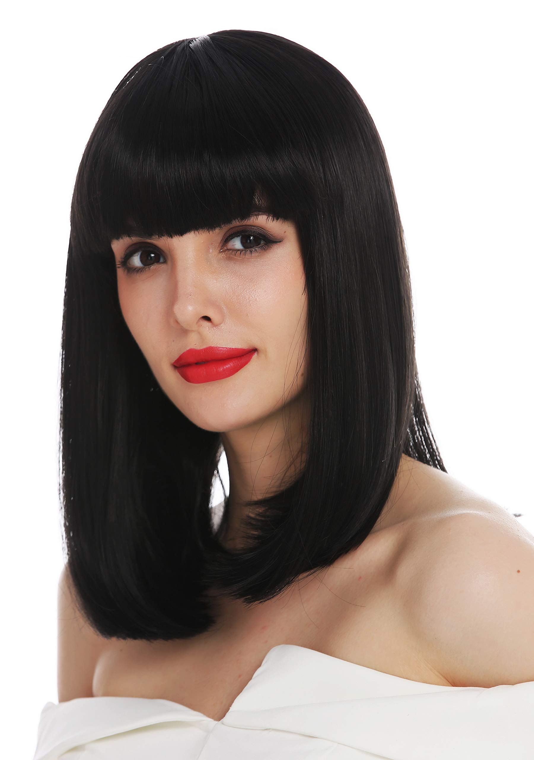 WIG ME UP - VK-39-1B wig women's wig shoulder length sleek fringe black clavi cut