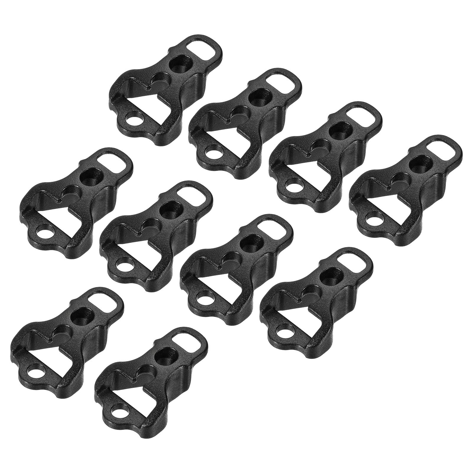 M METERXITY 20 Pack Tent Rope Buckles - Plastic Tent Wind Rope Buckle Portable Cord Tensioner, Apply to Camping Hiking Traveling (4mm, Black)
