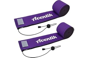 Aventik Neoprene Fishing Rod Sleeves Spinning Rod Sock Breathable Vent Snag Resistant Floating Cover Fits 6-9ft Spinning Casting Trolling Rods