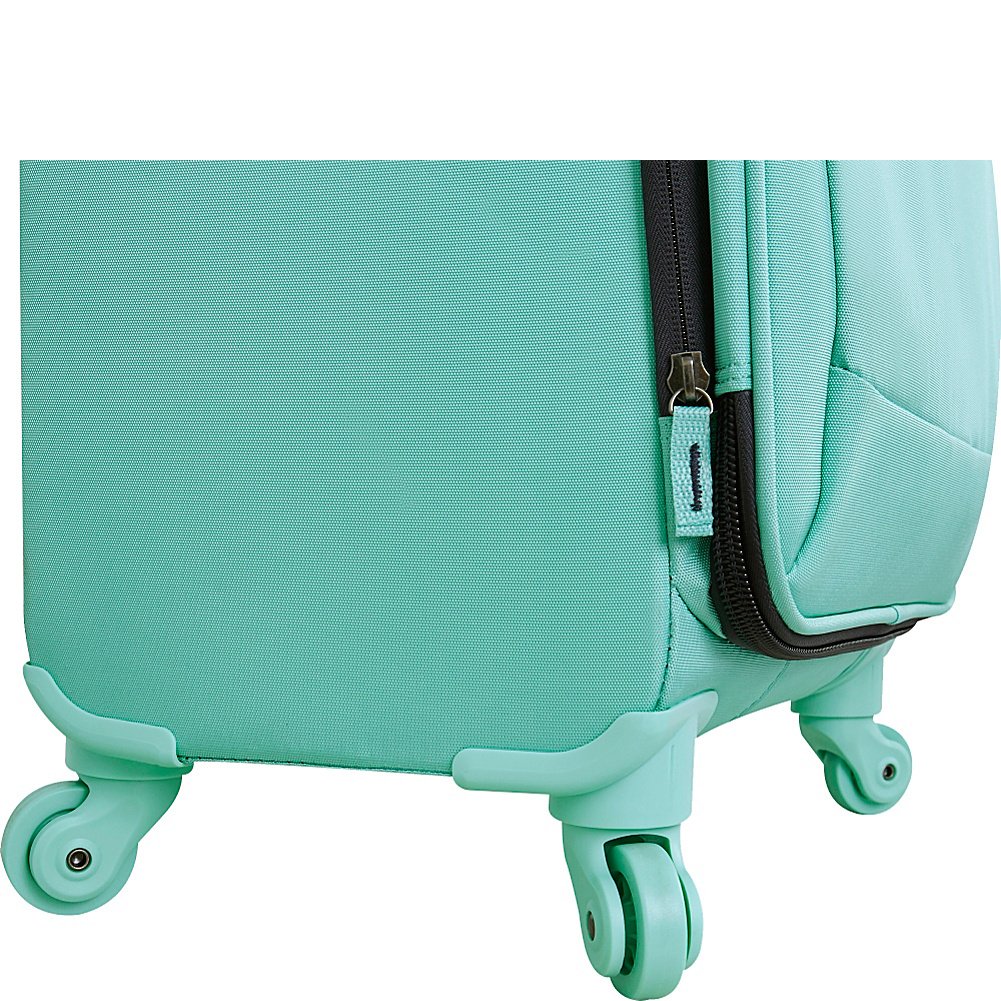 Nautica 19" Expandable Carry On Spinner Luggage, Light Grey/Navy, One