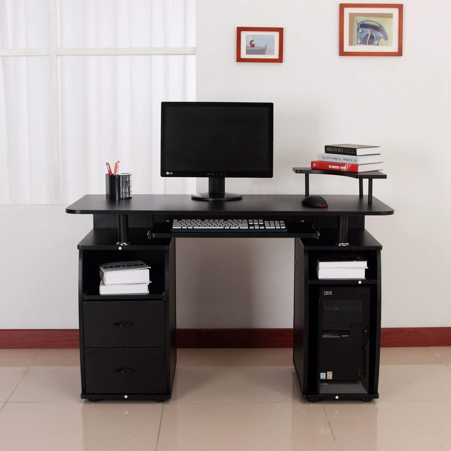 Computer Table Desk PC Desktop Drawer Home Office Furniture