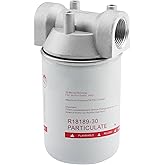1 Inch NPT Fuel Tank Filter Kit, High Flow 25 GPM 30 Micron Spin-on Particulate Filter Compatible With Diesel Transfer Pump