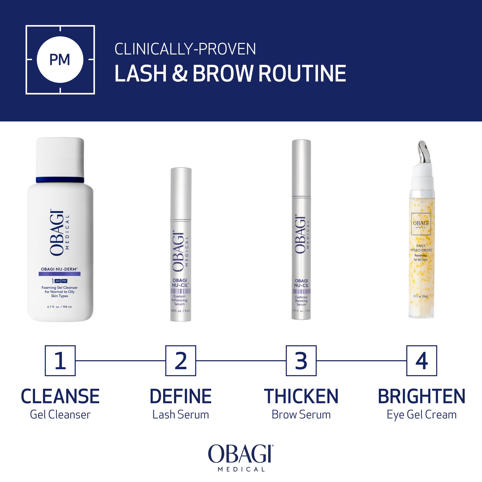 Obagi Nu-Cil Eyelash Enhancing Serum – Nourishing Lash Serum with Biotin for Thicker & More Defined-Looking Lashes