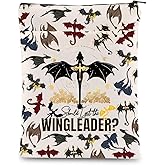 KEYCHIN 4th Wing Dragon Rider Book Sleeve Empyrean Bookish Gifts Should I Get The Wing Leader Book Covers Ya Fantasy Book Lover Gifts (Wing Leader-BS)
