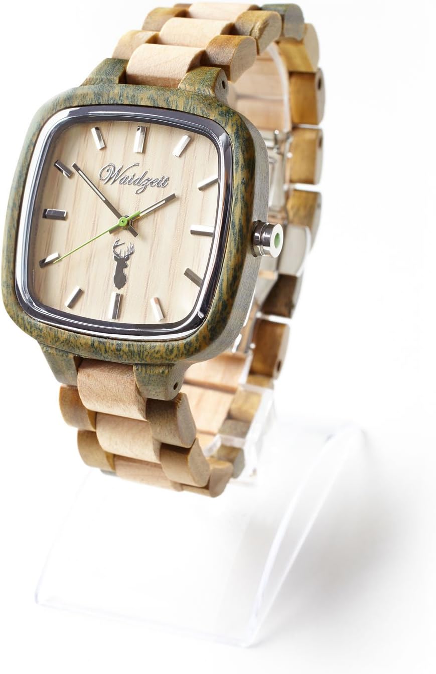 Waidzeit men's watch, wood "impression", pioneer wristwatch IN01