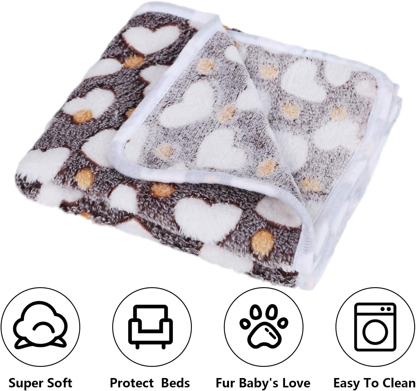 Petsvv 3 Pack Dog Blanket, Soft Fleece Flannel Throw Dog Blanket, Warm Pet Blankets for Cat & Small Dog, Grey Series : Pet Supplies