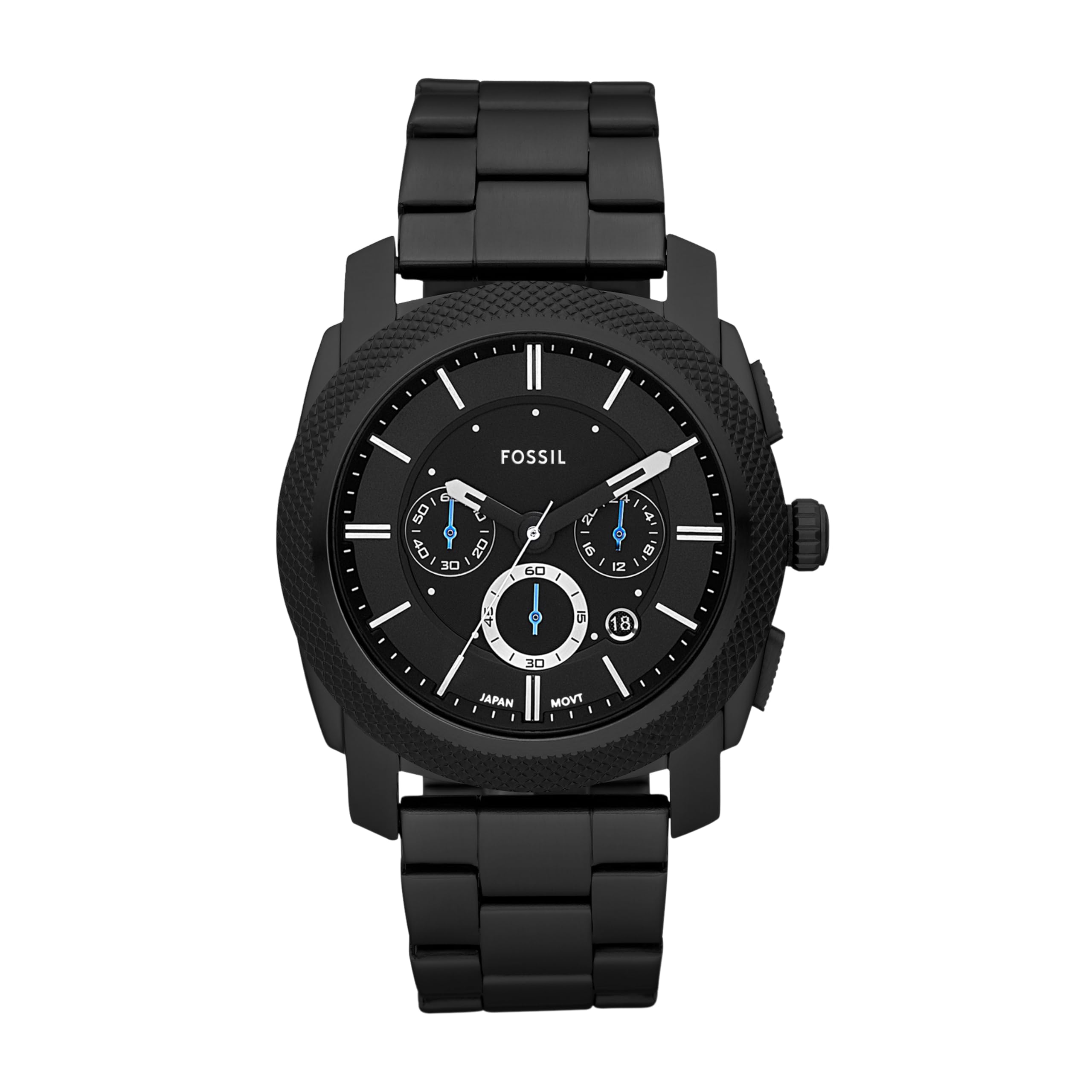 FOSSIL Machine Men's Quartz Watch with Black Dial and Black Stainless Steel Bracelet FS4552 — image 1