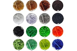 YGLNDEN 33-48 Colors Latch Hook Kit Colorful Yarn Bundles Cut Rug Yarn DIY Latch Hook Yarn for Handmake Craft Sewing Knitting for Kids Adults (16pcs)