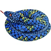 Giant Plush Snake Stuffed Animal Toy, Birthday Gift for Boys & Girls (Blue, 110 Inch)
